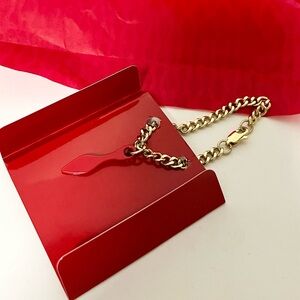 Christian Louboutin Small Chain w red shoe charm